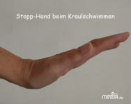 Fehler Stopp-Hand beim Kraul-Armzug